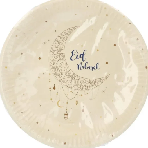 Eid Mubarak Måne Papptallerkener