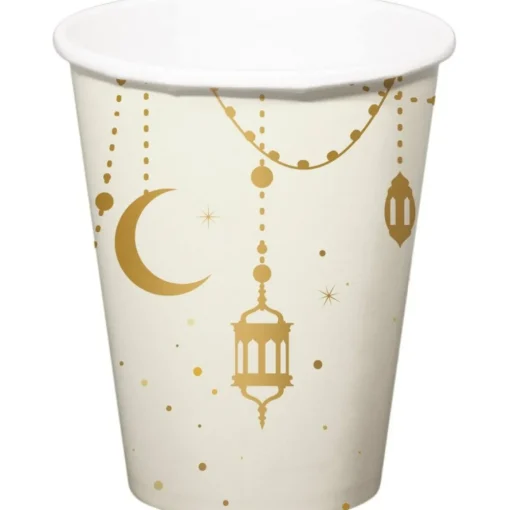 Eid Mubarak Pappkrus Hvit og Gull