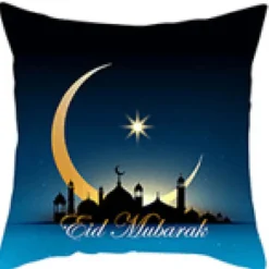 Eid Mubarak Putetrekk Svart og Blå