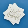Eid Mubarak Servietter Hvit og Gull