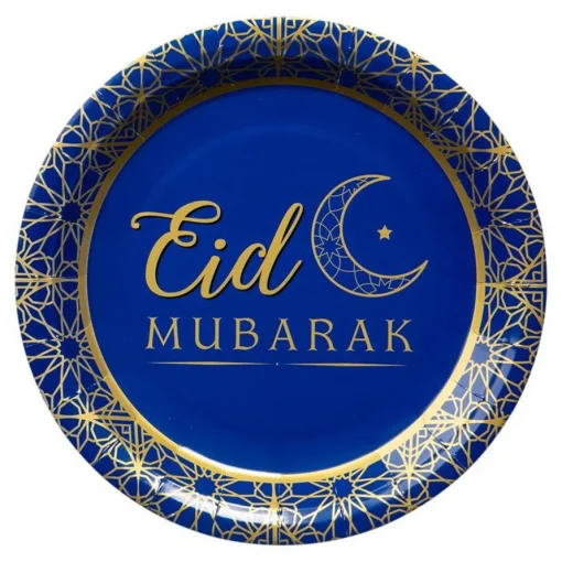 Eid Mubarak Tallerkener Blå