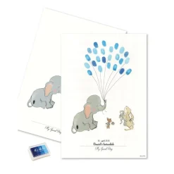 Elefant Fingeravtrykk Plakat Blå