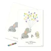 Elefant Fingeravtrykk Plakat Pastellfarger