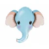 Elefant Folieballong Lyseblå