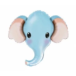 Elefant Folieballong Lyseblå