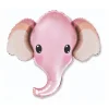 Elefant Folieballong Lyserosa