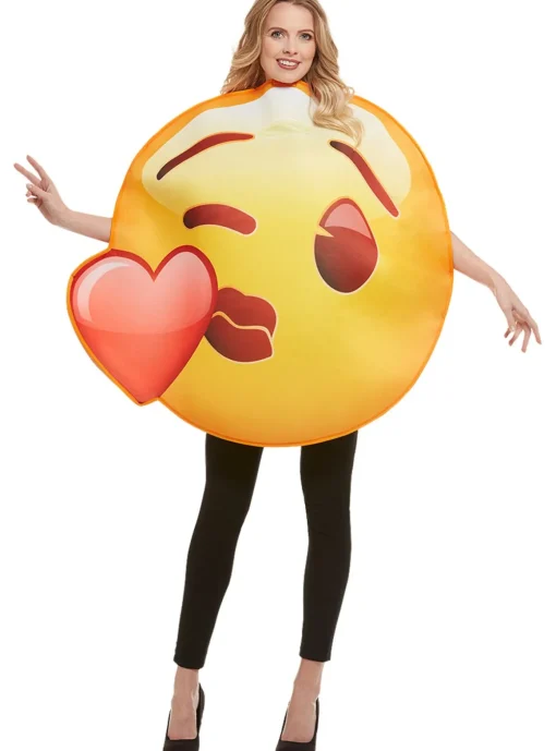 Emoji Kyss Smiley Kostyme