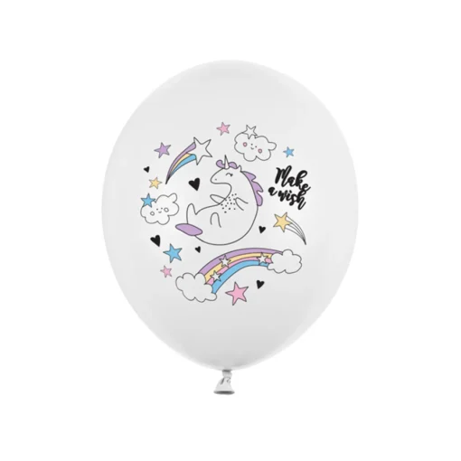 Enhjørning Ballonger Pastell Hvit