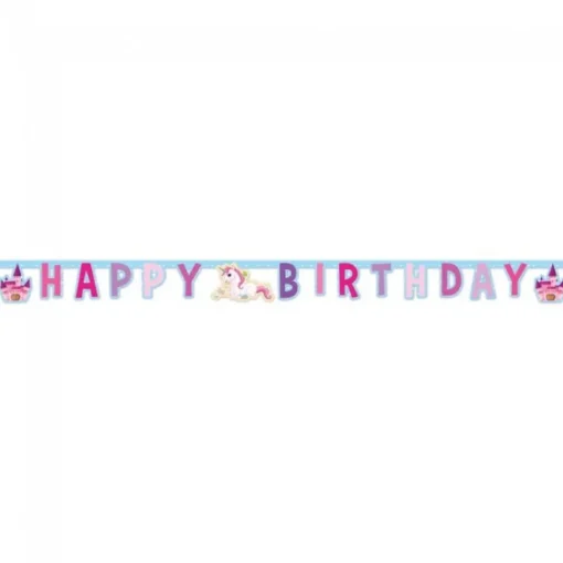 Enhjørning Happy Birthday Girlander