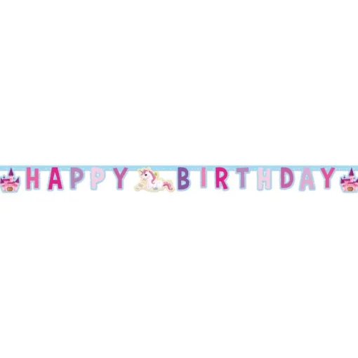 Enhjørning Happy Birthday Girlander