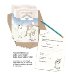 Enhjørning Invitationer