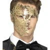 Fantommaske Metallisk Gull