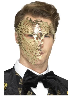 Fantommaske Metallisk Gull