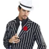 Fedora Gangsterhatt Hvit