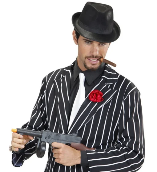 Fedora Gangsterhatt Svart