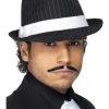 Fedora Gangsterhatt Svart og Hvit