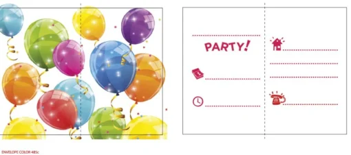 Festballong Invitasjonskort
