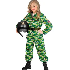 Fighter Pilot Barnekostyme Lysegrønn
