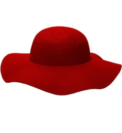 Filt Sommerhatt Rød