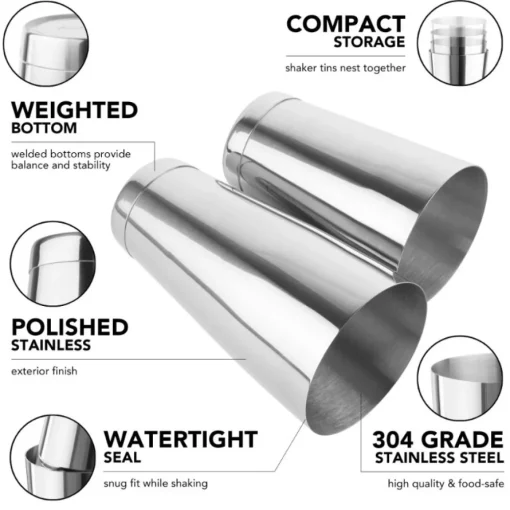 Final Touch® Boston Cocktail Shaker