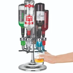 Final Touch® Roterende LED Flaskeholder til 6 Flasker