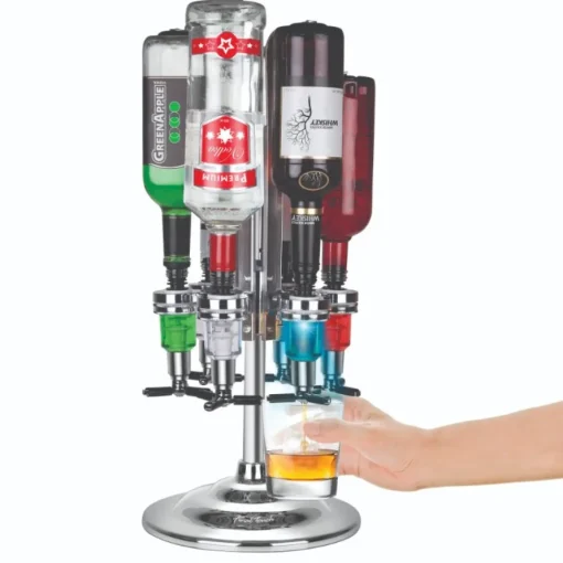 Final Touch® Roterende LED Flaskeholder til 6 Flasker