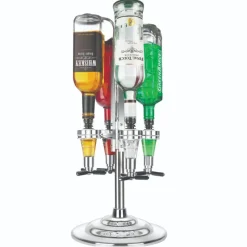 Final Touch® Roterende LED Flaskeholder til 4 Flasker
