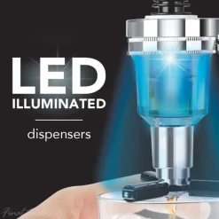 Final Touch® Roterende LED Flaskeholder til 4 Flasker