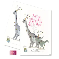Fingeravtrykk Plakat Dino Lyserosa