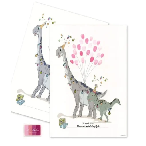 Fingeravtrykk Plakat Dino Lyserosa