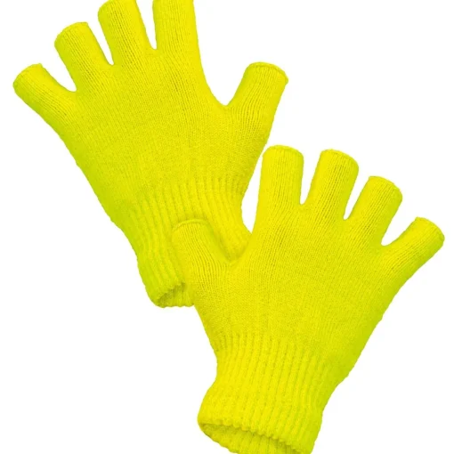 Fingerløse Hansker Neongul