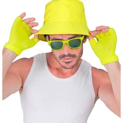 Fingerløse Hansker Neongul
