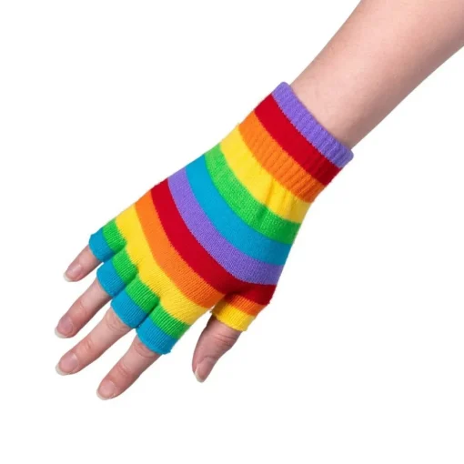 Fingerløse Hansker Regnbue