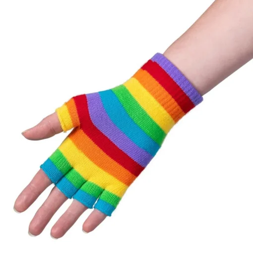Fingerløse Hansker Regnbue