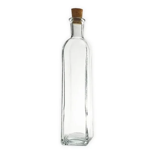 Firkantet Glassvase med Korkpropp
