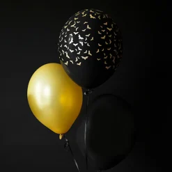 Flaggermus Ballonger Gull og Pastell Svart