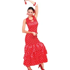 Flamenco Kjole Kostyme Rød