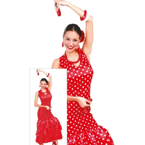 Flamenco Kjole Kostyme Rød