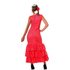 Flamenco Kjole Kostyme Rød