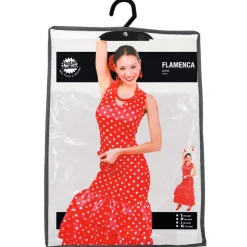 Flamenco Kjole Kostyme Rød