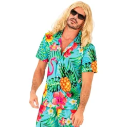 Flamingo Hawaiiskjorte Turkis