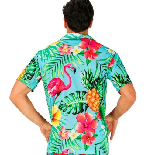 Flamingo Hawaiiskjorte Turkis