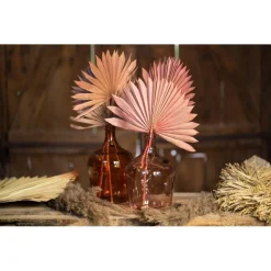 Flaskeformet Glassvase Rosa