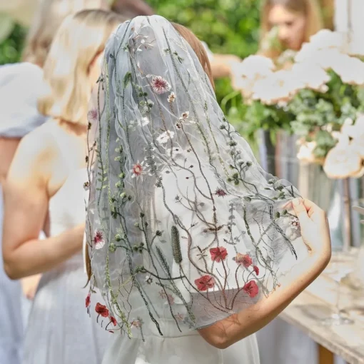 Floral Blomster Brudeslør