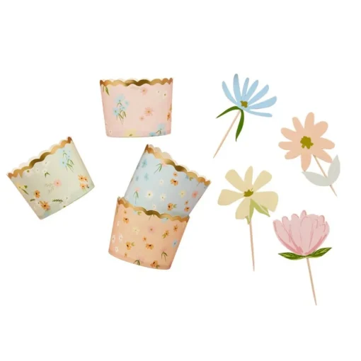 Floral Tea Party Kagepinner & Cupcake Wrappers