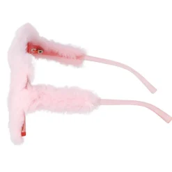Fluffy Firkantede Partybriller Rosa