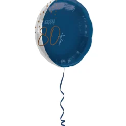 Folieballong 80 År Blå True Blue