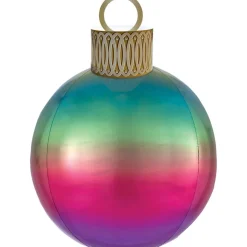 Folieballong Julekule Regnbue