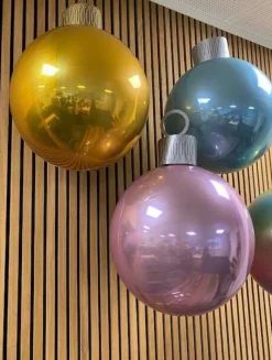 Folieballong Julekule Regnbue