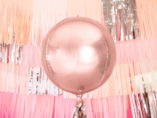 Folieballong Metallisk Gullrosa